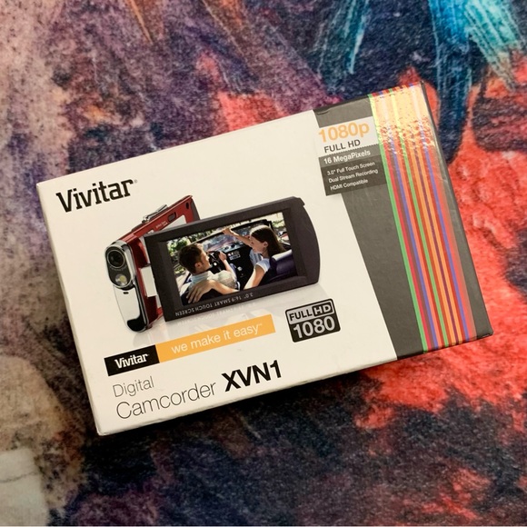 💜 Red Vivitar Full HD Camcorder NWOT - Picture 2 of 15